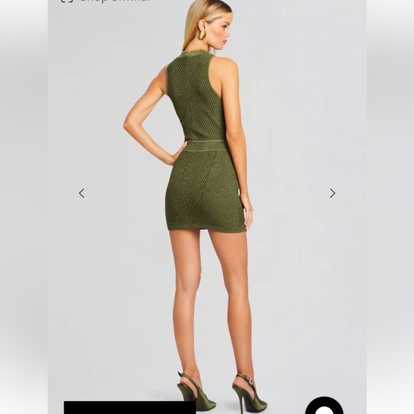 Retrofête Green Ellison Rob Knit Mini Dress - Picture 3 of 9